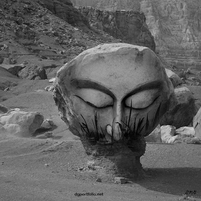 Fine Art black and white photomontage by Dave Gordon